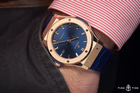 hublot classic fusion king gold blue|hublot classic fusion original.